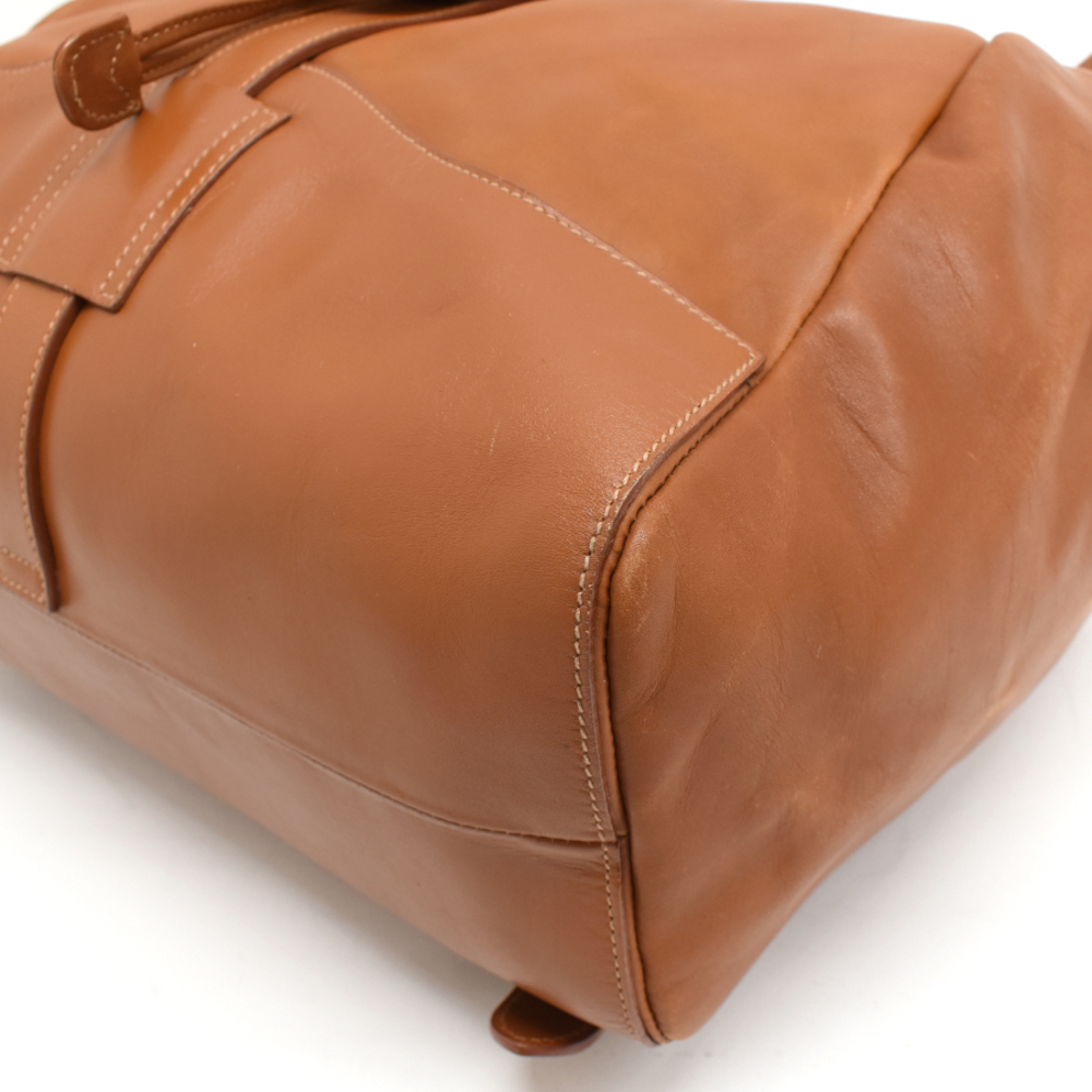 Gucci Backpack Rucksack Drawstring Leather Brown - image 5